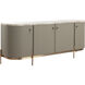 Cataldi 77 X 19.5 inch Cappuccino / Stainless Steel / Brushed Gold Sideboard